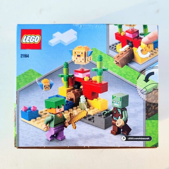 NEW LEGO Minecraft Building Set Coral Reef CHRISTMAS GIFT STOCKING STUFFER 21164 - Picture 8 of 12